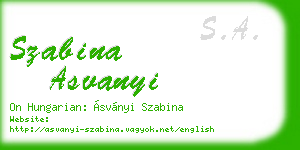 szabina asvanyi business card